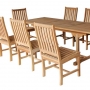 set 113 -- 39 x 71-94 inch double rectangular extension table (tb f-e019) & coto de caza side chairs (ch-0115)